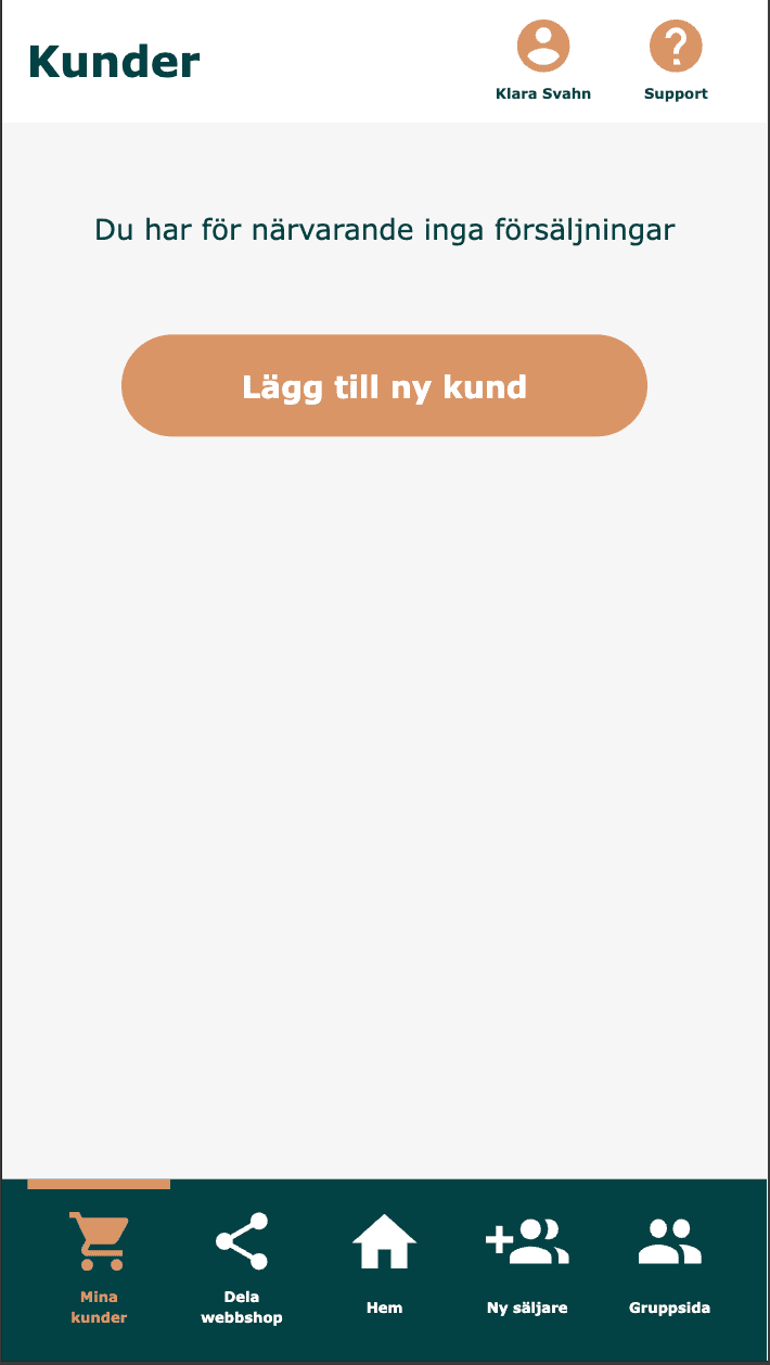 Vyn Mina kunder i Mina Sidor